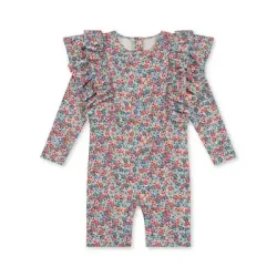 Konges Sljd Manuca Frill Onesie Rosie Blue